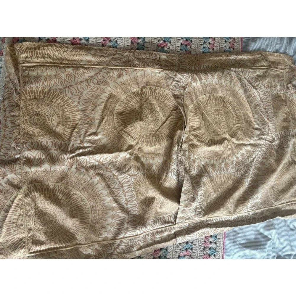 Peacock Alley Couture Gold Medallion King Duvet w/2 Shams Egyptian Cotton USA